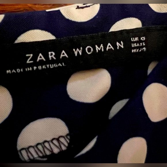 Zara Women Blue and White Polka Dot Size XS Pre-owned . - Picture 4 of 14